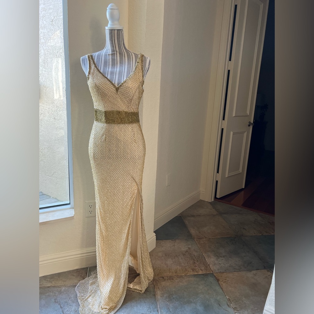 Formal Gold Mac Duggal Gown